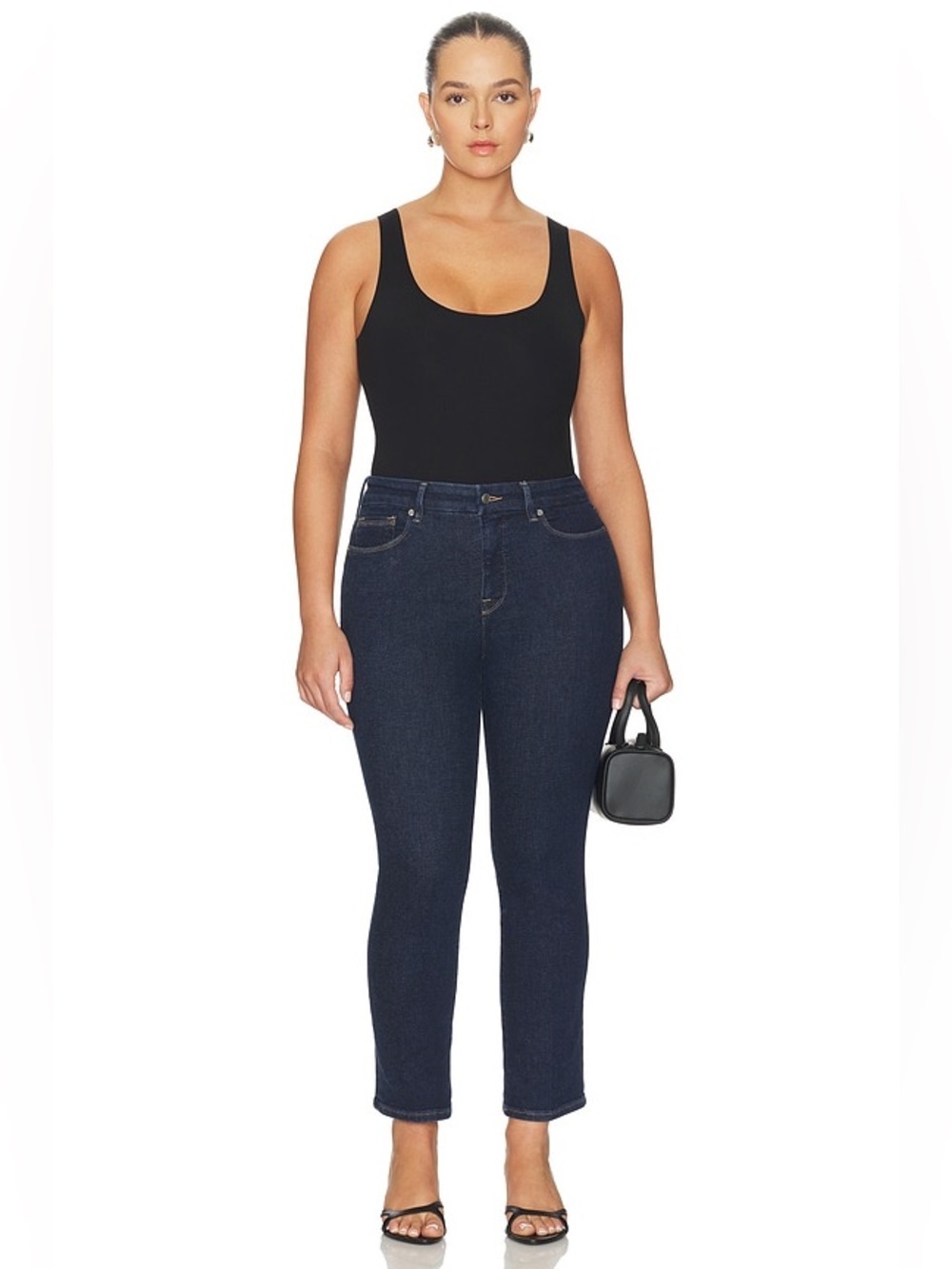 Good American Good Legs Straight Jeans in Indigo983